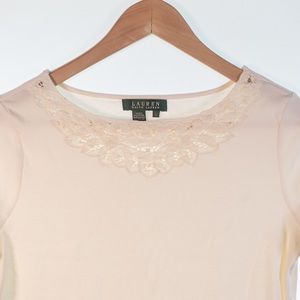 Women’s Lauren Ralph Lauren White Blouse Sz Large